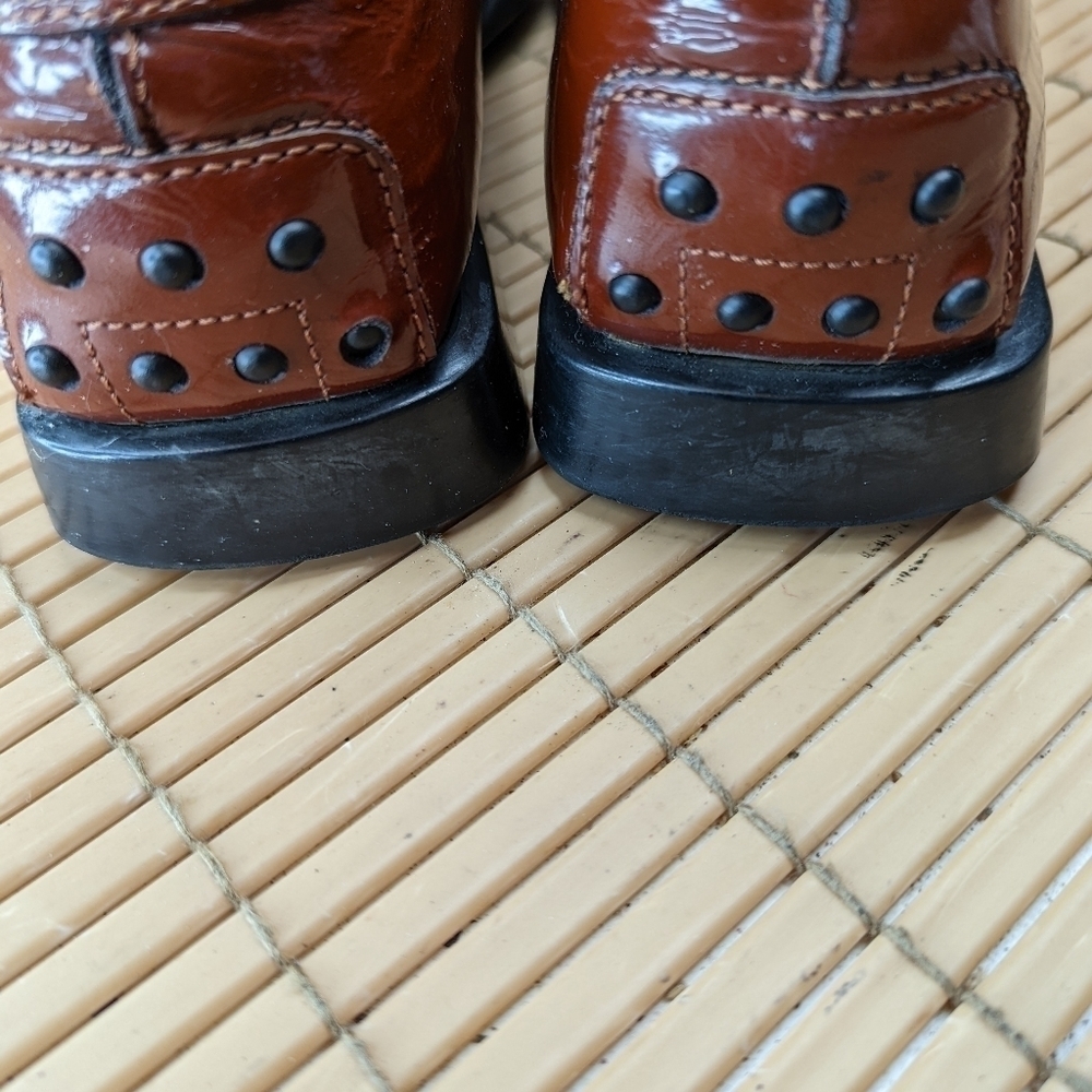 Tod's Women's Gommino Red patent leather Loafers US 8 Driving Moccasin Shoes - Picture 9 of 11